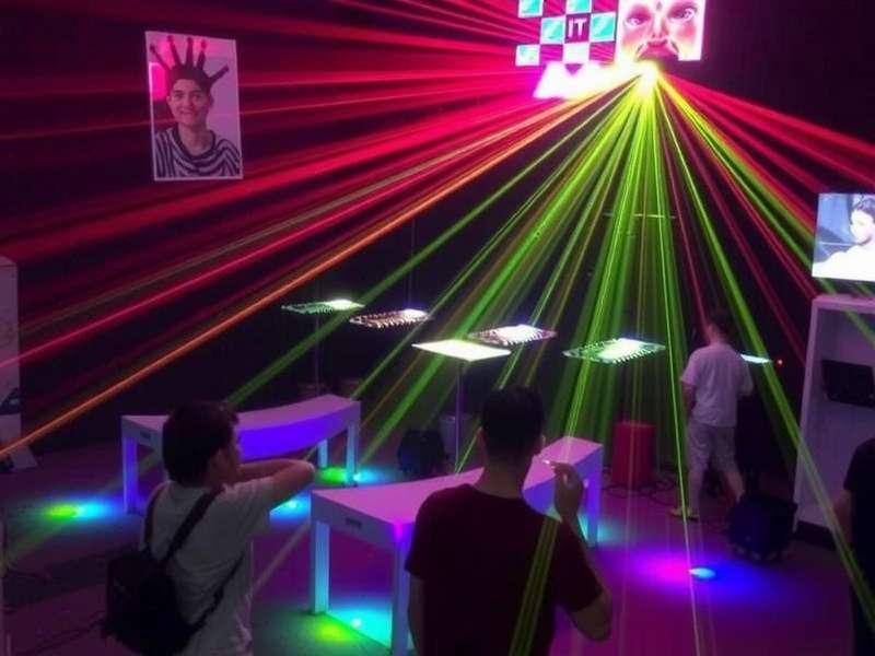 Team celebrating after a laser tag match